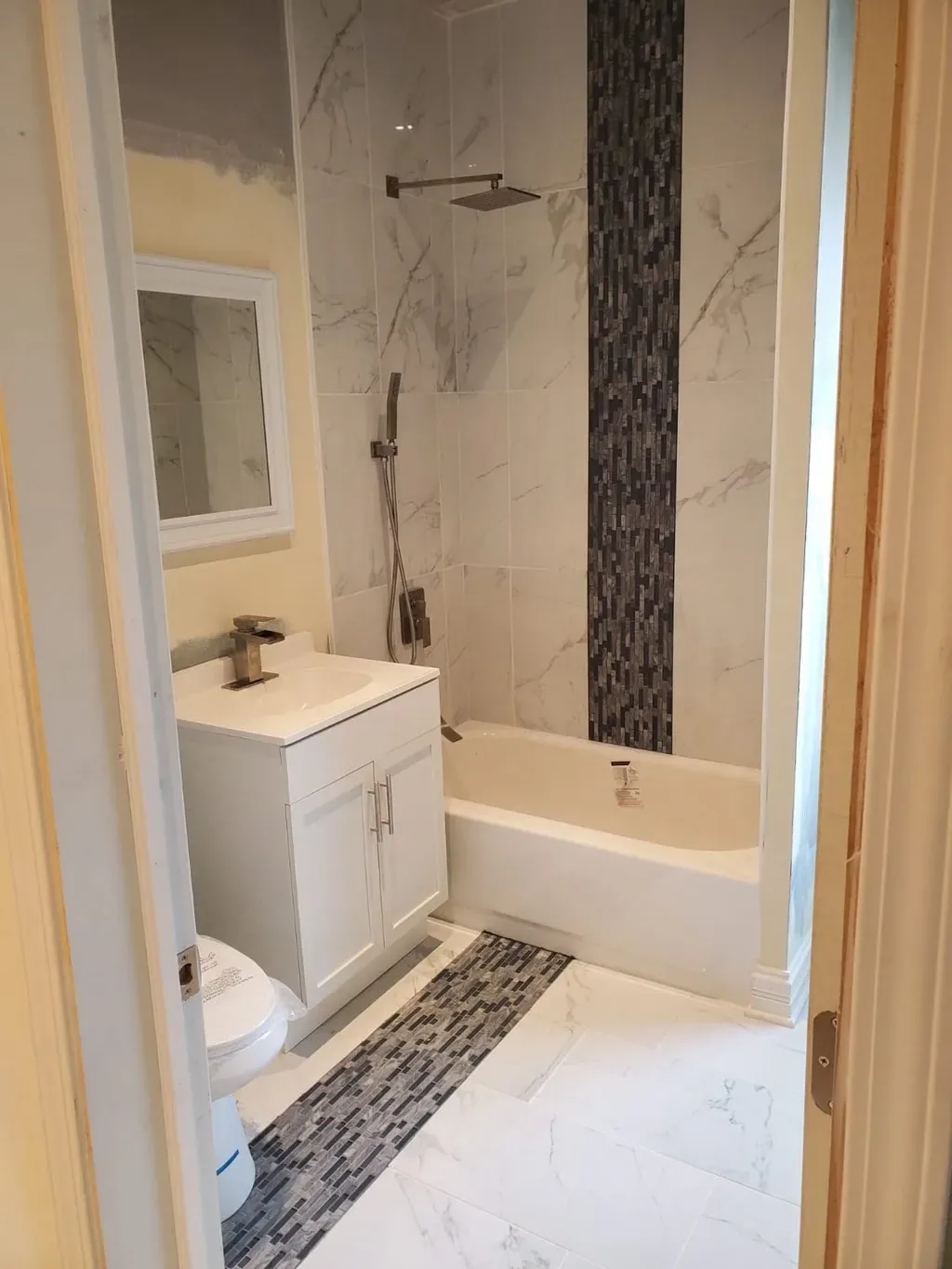 Hall bathroom after
