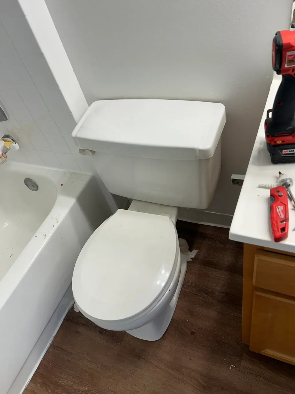 Hall bathroom before